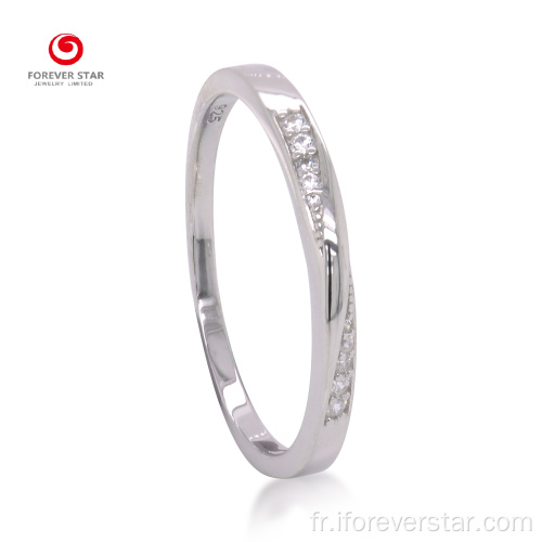 Bague en argent sterling à la mode 925 pour femme